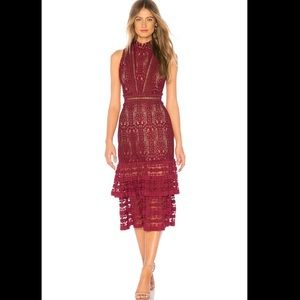 Endless rose burgundy lace dress